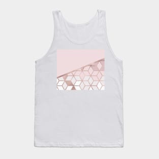 Sweet Rose Harmony - Geometric Split II Tank Top